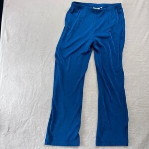 Chicos‎ Teal Blue Slinky Pull On Pants Womens 1P US 8 Comfortable Stretch Travel